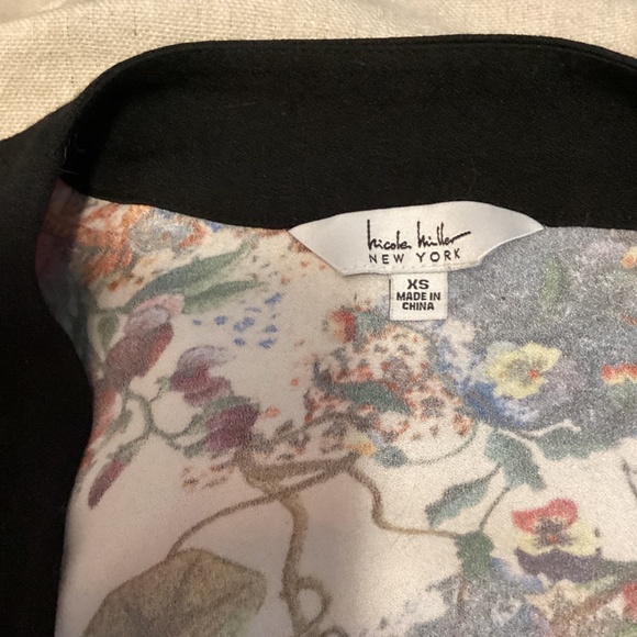 Nicole Miller Vintage Flowered Kimono Sleeve Jacket Sz Small - Picture 2 of 5